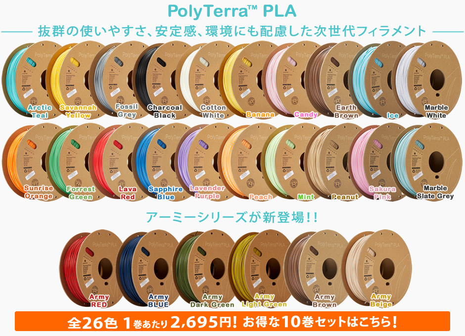 PolyTerra PLA フィラメント