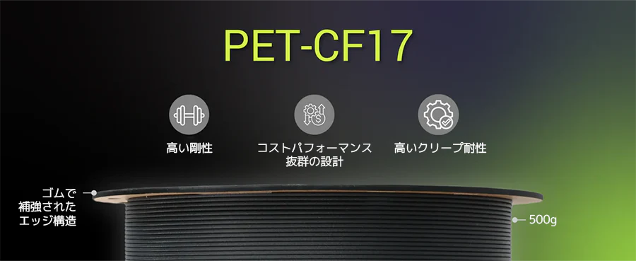 Fiberon™ PET-CF17 フィラメント